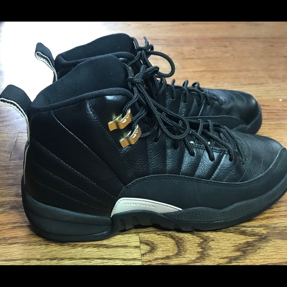 Nike Kids Black and Gold High-Top Sneakers